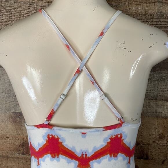 Tart Ikat Print Sleeveless Back Cross Strap Dress SZ Small - Picture 6 of 9